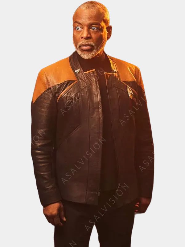 Star Trek: Picard S3 LeVar Burton Leather Jacket
