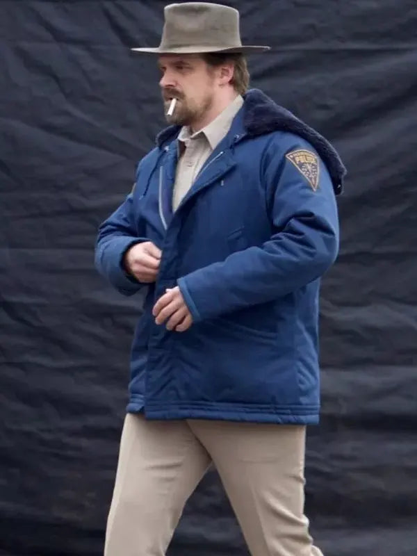 Men's Stranger Things Jim Hopper Blue Jacket