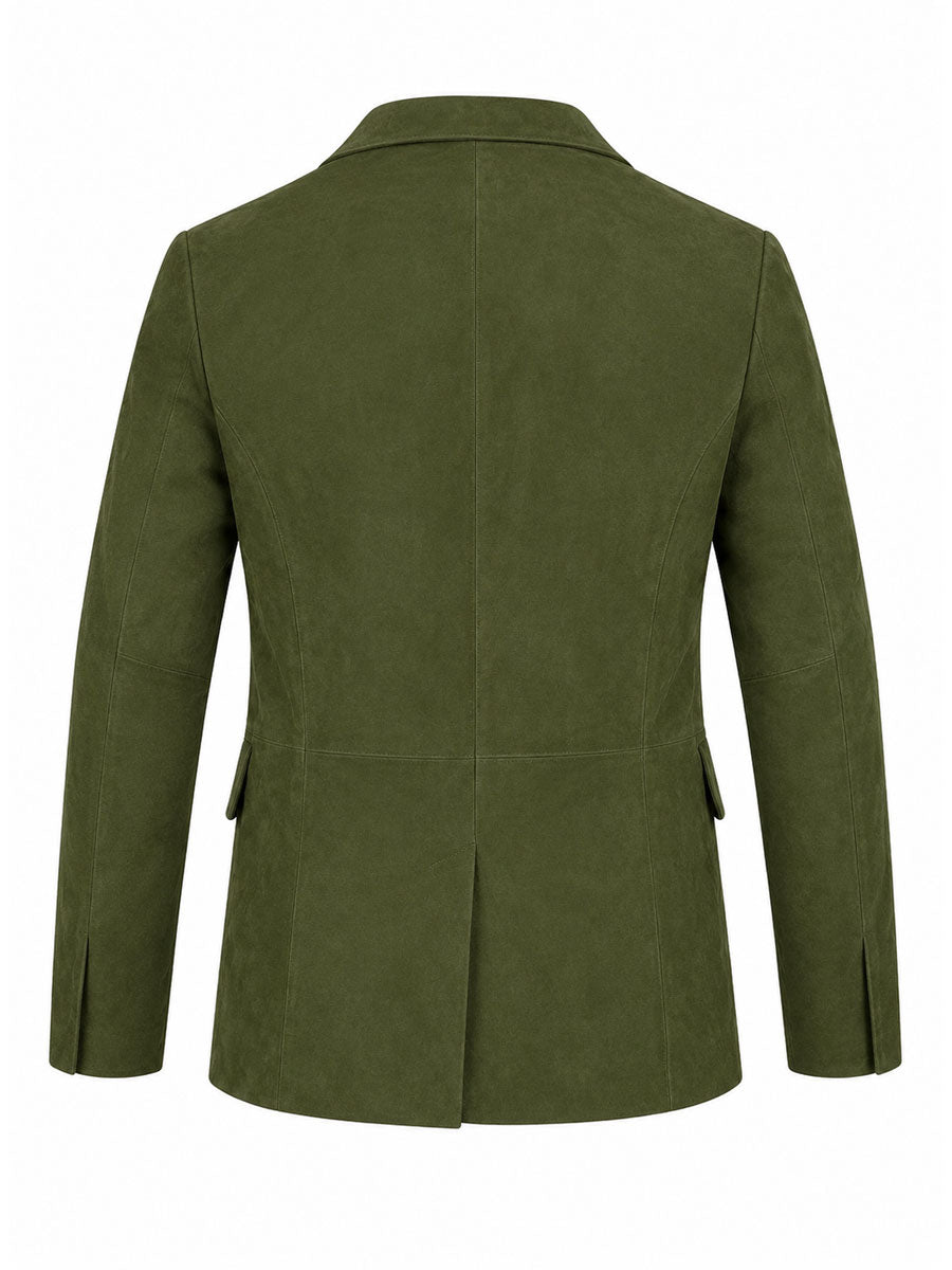 Iverson Olive Suede Blazer