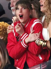 Super Bowl Taylor Swift Chiefs Bomber Red Jacket