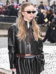 Sydney Sweeney Paris Fashion Week 2025 Black Jacket