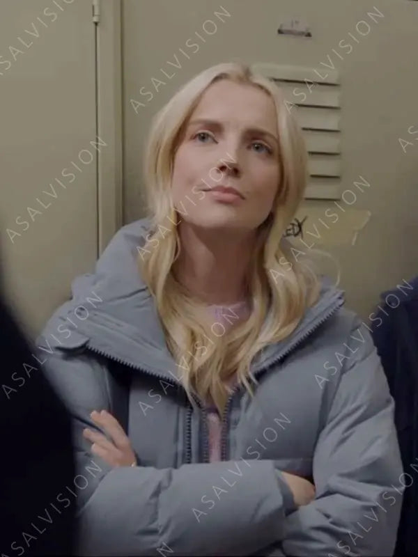 Chicago Fire Season 12 Sylvie Brett Grey Puffer Jacket