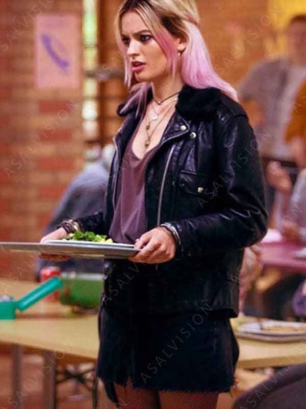 Sex Education Emma Mackey Leather Jacket