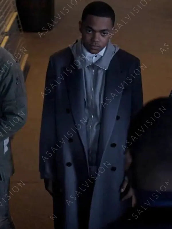 Tariq St. Patrick Power Book II Ghost Season 3 Grey Trench Coat