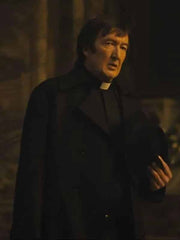 The First Omen 2024 Father Brennan Black Trench Coat