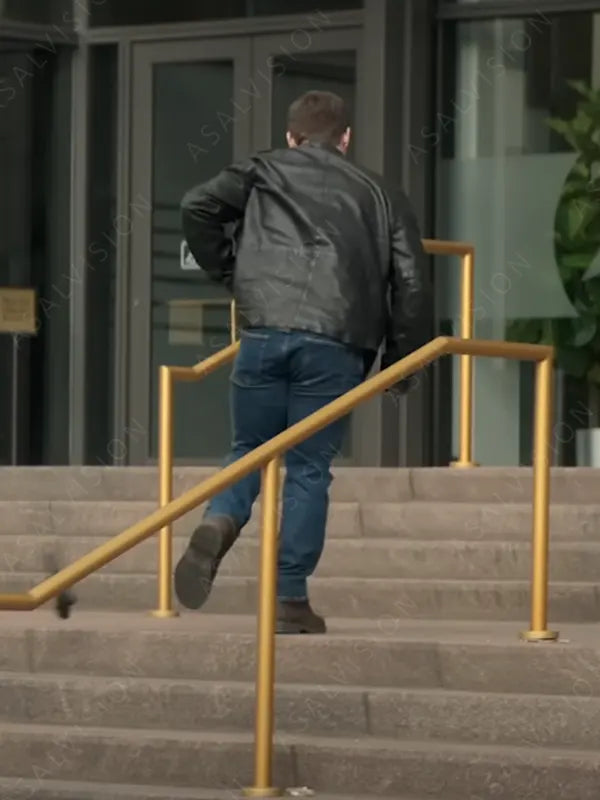 The Out-Laws 2023 Owen Browning Black Leather Jacket