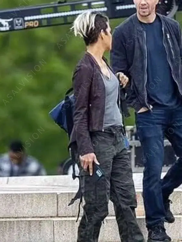 Halle Berry The Union Brown Leather Jacket