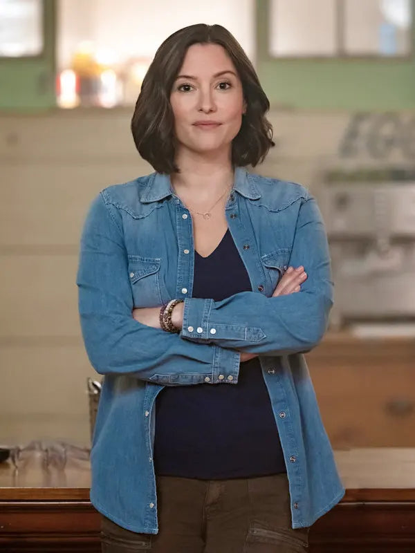 The Way Home 2023 Chyler Leigh Denim Jacket