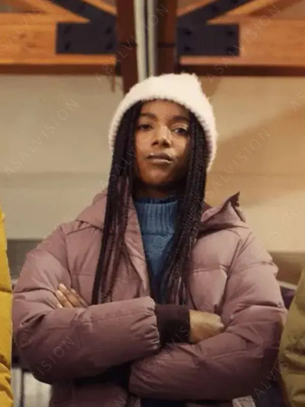 Tina Gates Weak Layers 2024 Purple Puffer Coat
