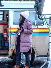 Tina Gates Weak Layers 2024 Purple Puffer Coat