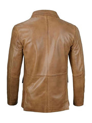 Panelist Tan Leather Blazer