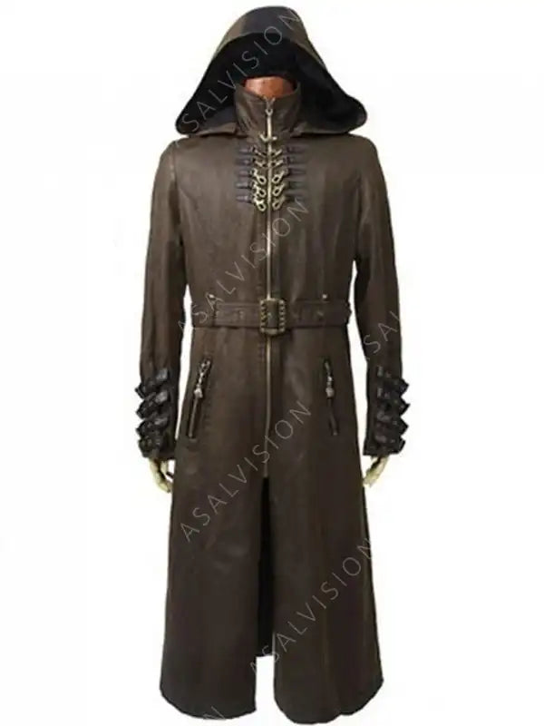 Steampunk and Post-Apocalyptic Wasteland Hooded Coat