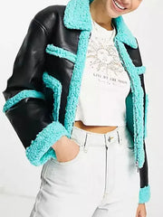 Girls5eva S02 Wickie Roy Leather Shearling Jacket