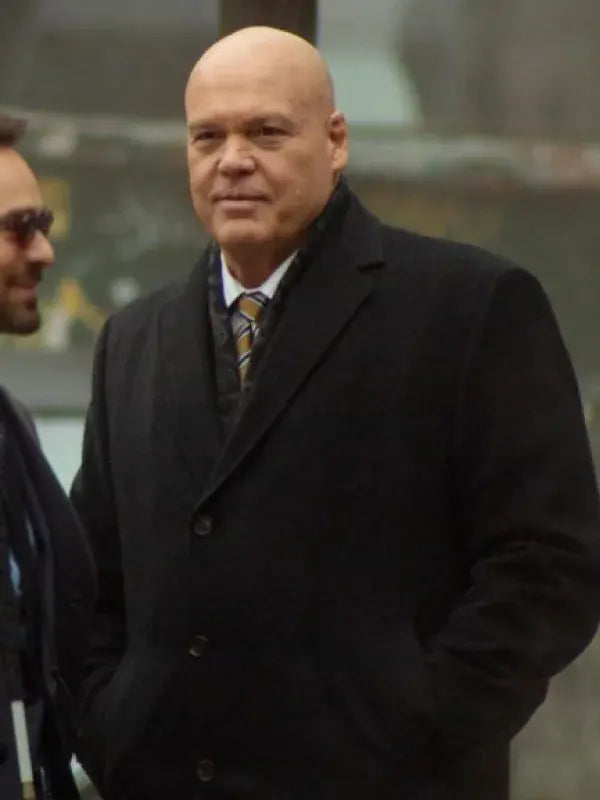 Daredevil Born Again Wilson Fisk Black 100% Pure Wool Coat