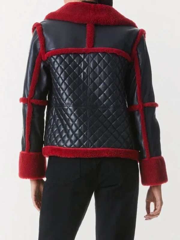 Red Shearling Jacket For Women