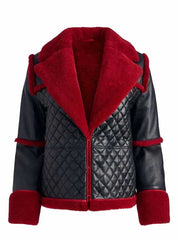 Red Shearling Jacket For Women
