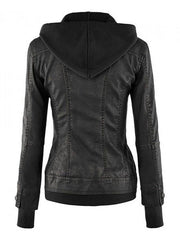 Women's Black Fitted Bomber Leather Jacket