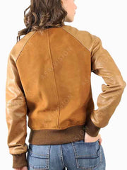 Womens Suede Varsity Jacket