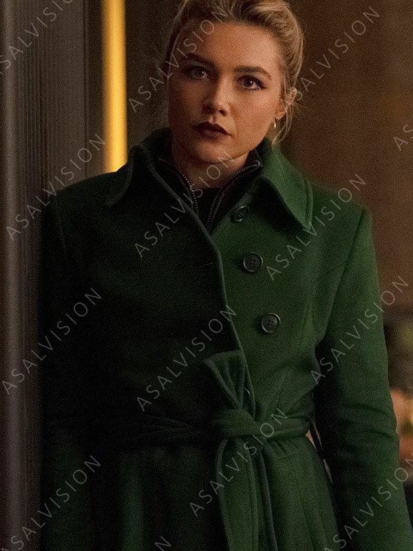 Yelena Belova Hawkeye Trench Green Coat
