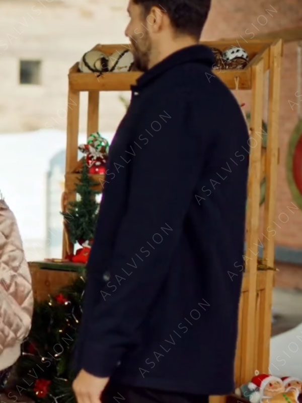 Mom's Christmas Boyfriend Zach Smadu Blue Coat