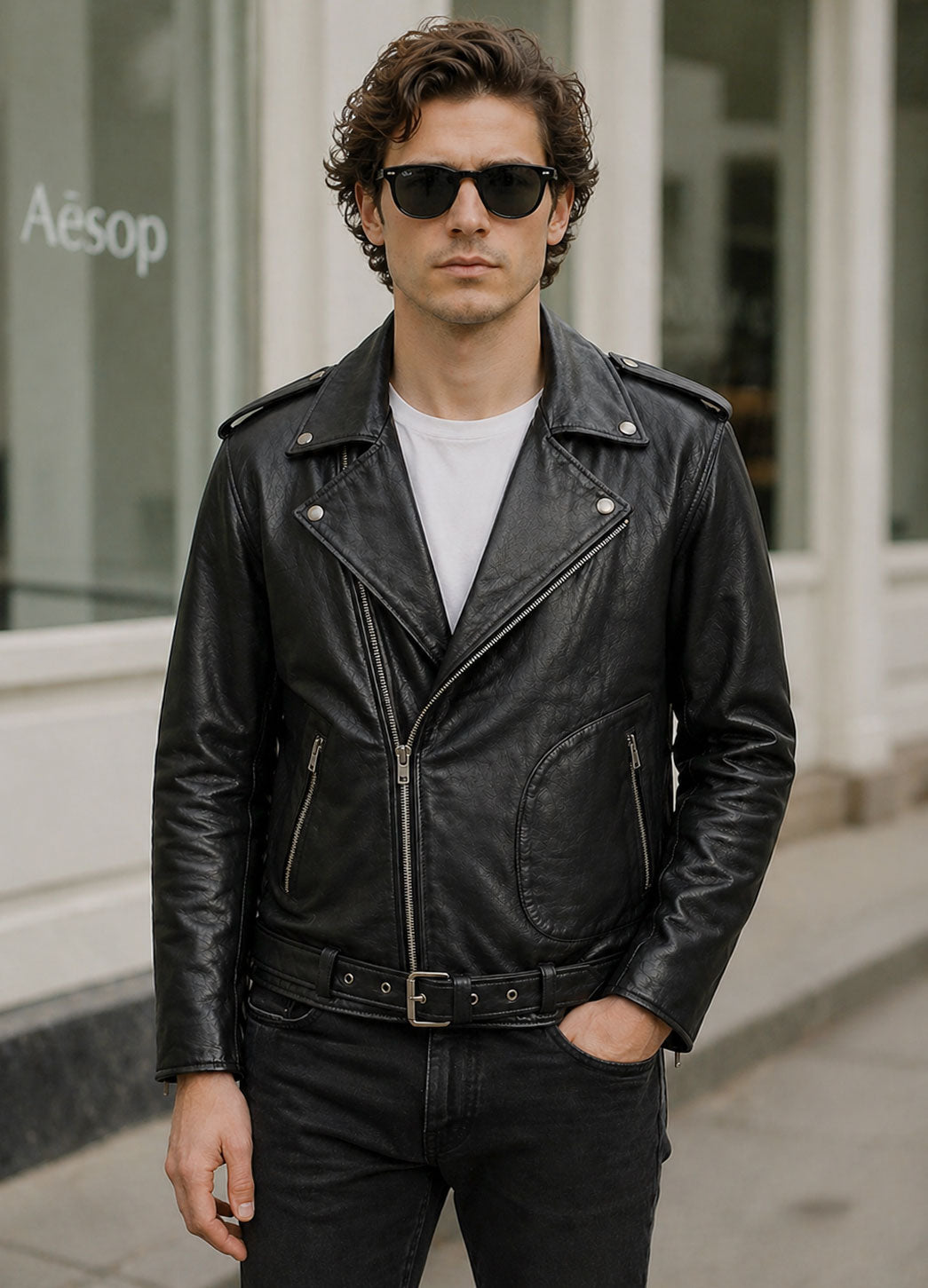 Malvorn Vintage Biker Black Jacket